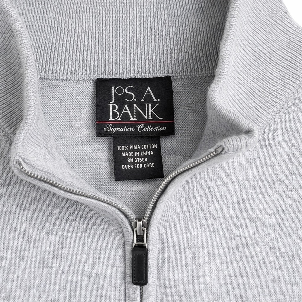 Jos. A. Bank Signature Collection Quarter-Zip Sweater- Size L - Picture 4 of 4